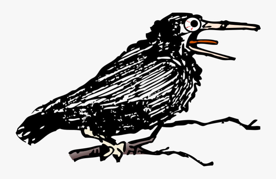 Nutty Crow - Krähe Krächzt, Transparent Clipart
