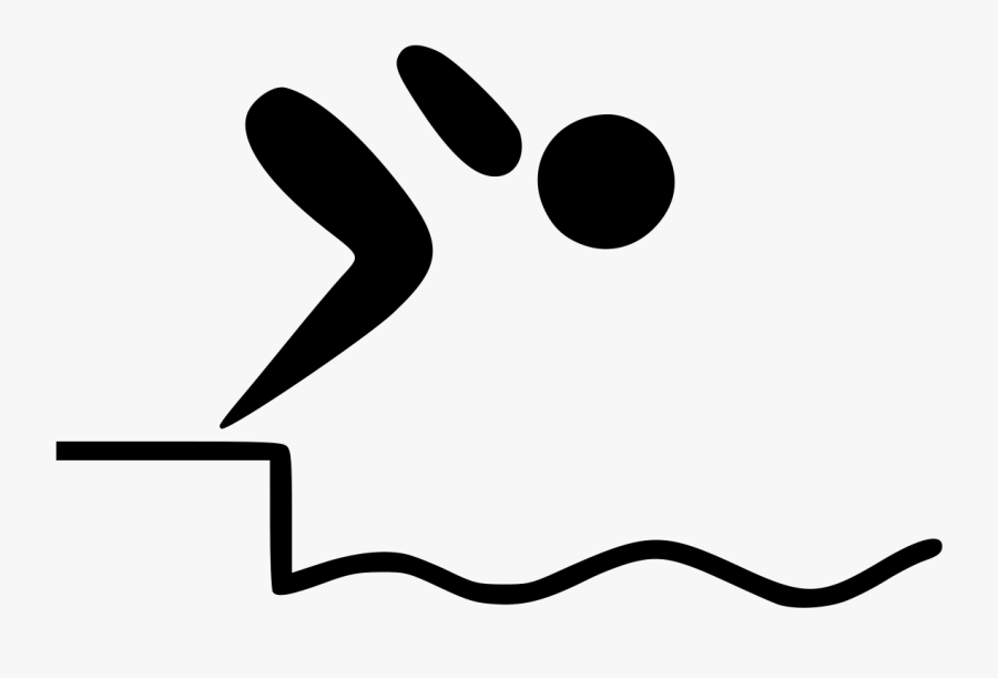 Olympic Pictogram Swimming, Transparent Clipart