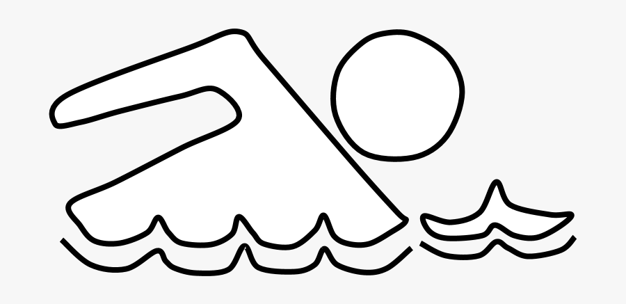 Swimmer, Water, Black And White, Transparent Clipart