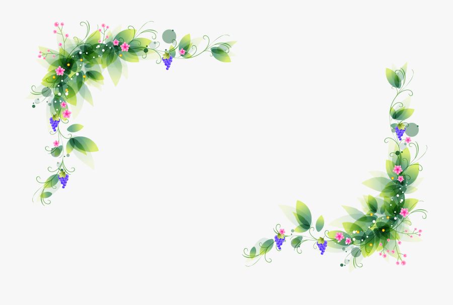 Flower Corner Border Png - Flower Borders Corner Png, Transparent Clipart