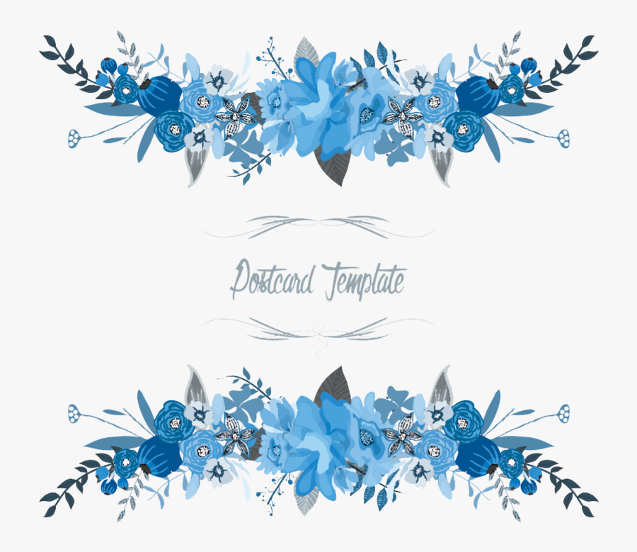 Transparent Blue Flowers Png, Transparent Clipart