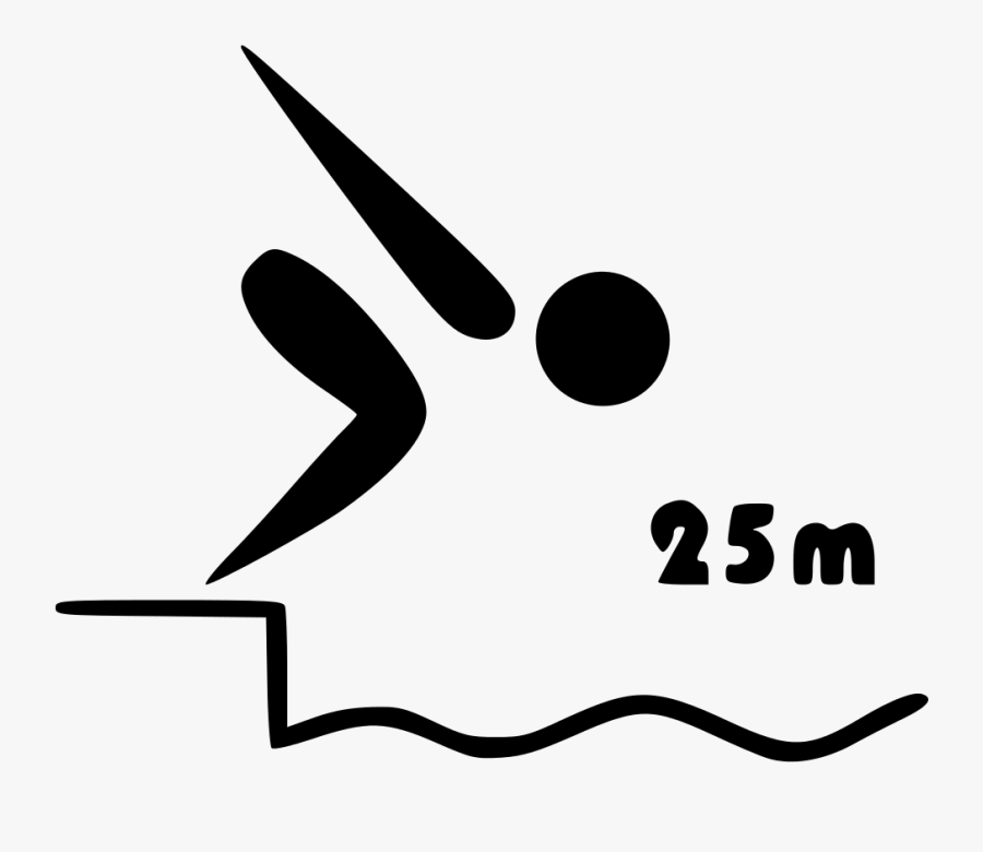 Swimming Pictogram, Transparent Clipart