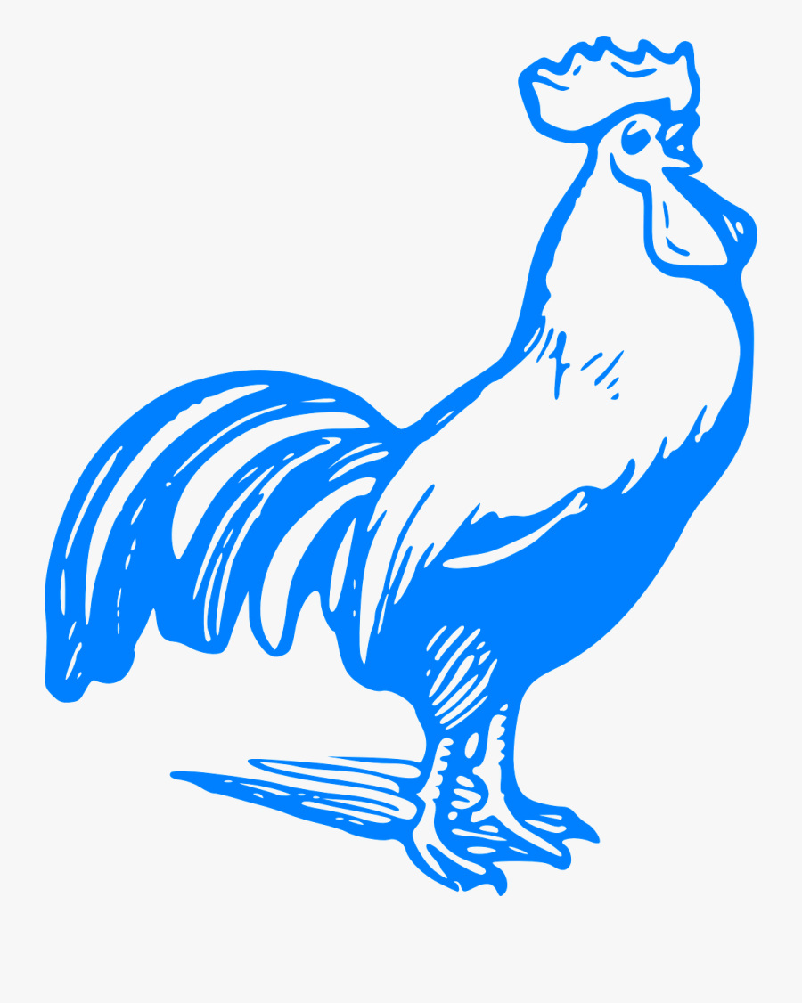 Transparent Chicken Clipart Png - Blue Rooster Clipart, Transparent Clipart