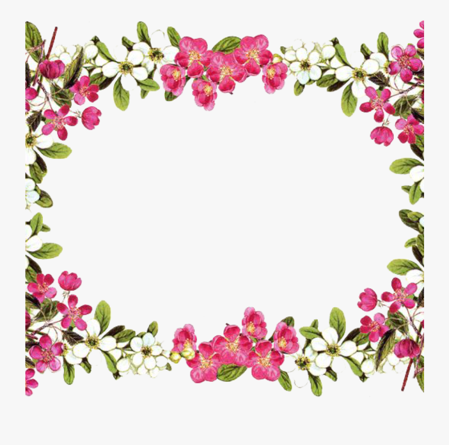 Flower Border Png Flowers Borders Png Transparent Flowers - Floral Borders And Frames, Transparent Clipart