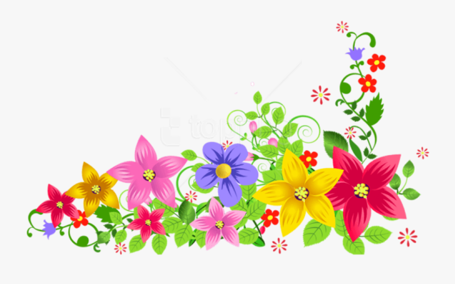 Free Png Download Transparent Floral Decoration Clipart - Happy Ugadi Images Download, Transparent Clipart