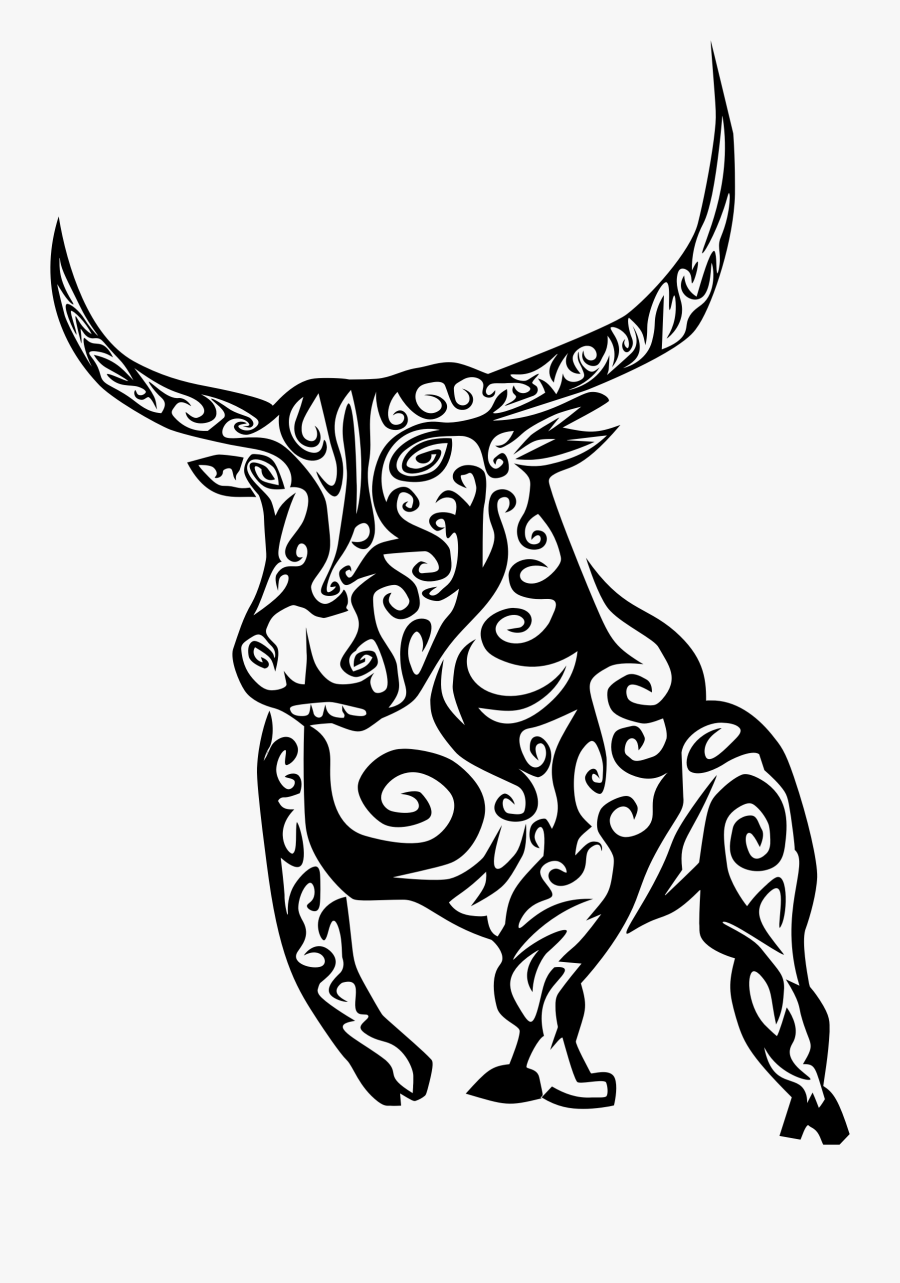 Bull Tattoo Clipart , Png Download - Simple Design Bull Tattoos, Transparent Clipart