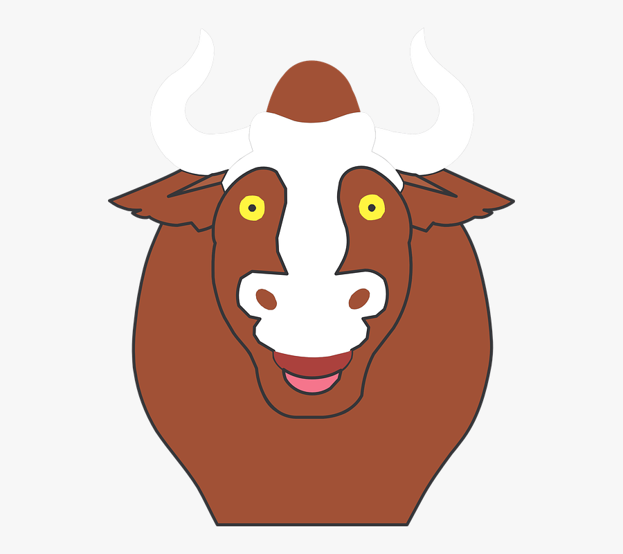 Bull Cartoon Image 12, Buy Clip Art - Cartoon Bull Without Horns, Transparent Clipart