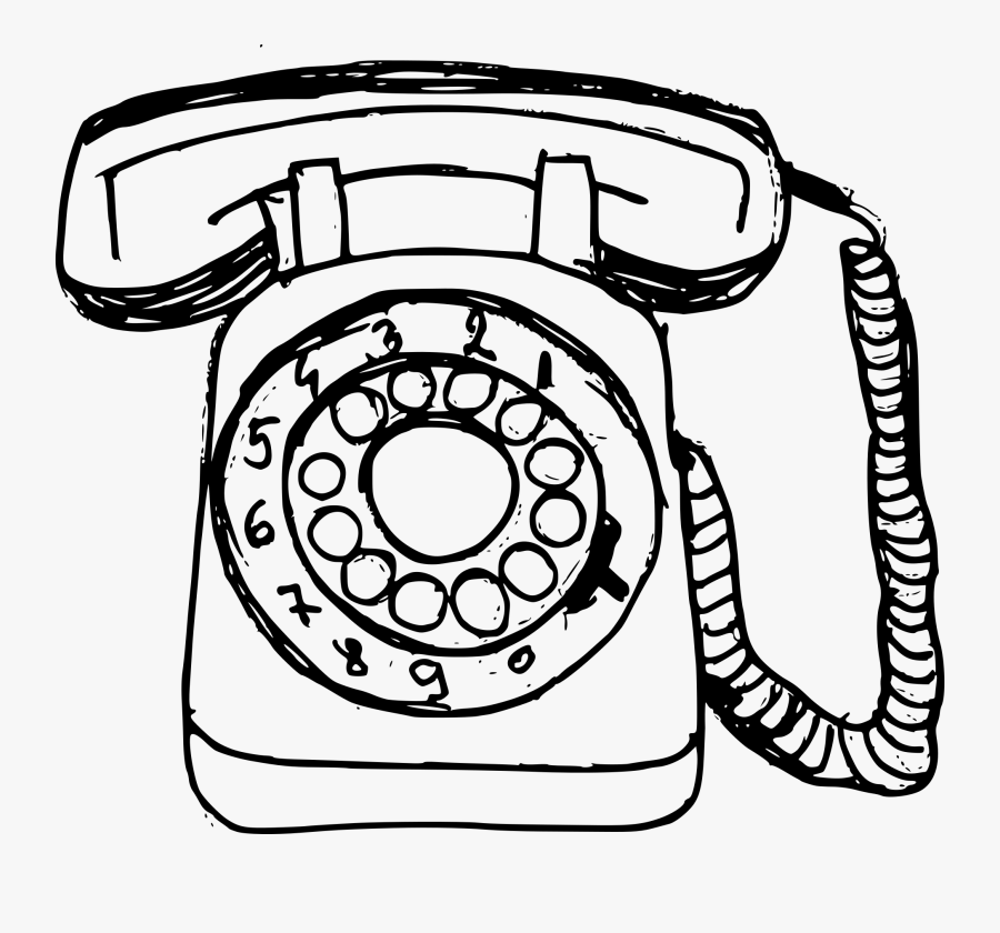 Transparent Telephone Clipart Black And White - Old Phone Clipart Black And White, Transparent Clipart