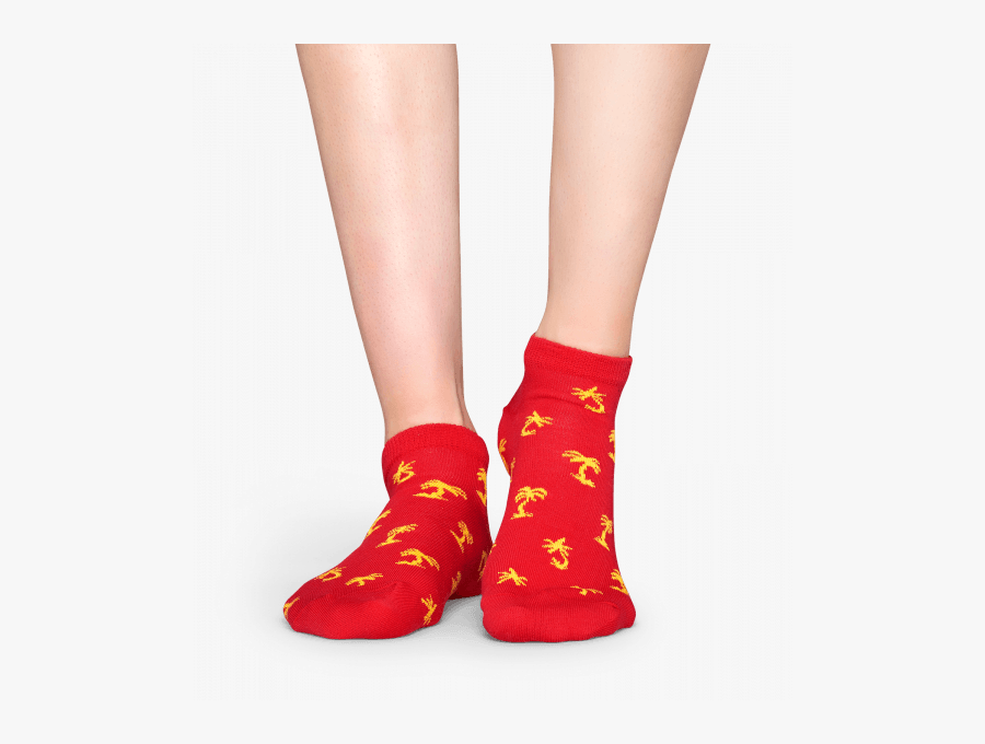 Happy Socks Socks Palm Beach Low Clipart (548x600), - Rote Happy Socks Mit Palmen, Transparent Clipart
