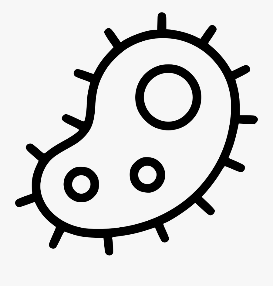 Bacteria Microbe Parasite Virus Infection - Bacteria Clipart Black And White, Transparent Clipart