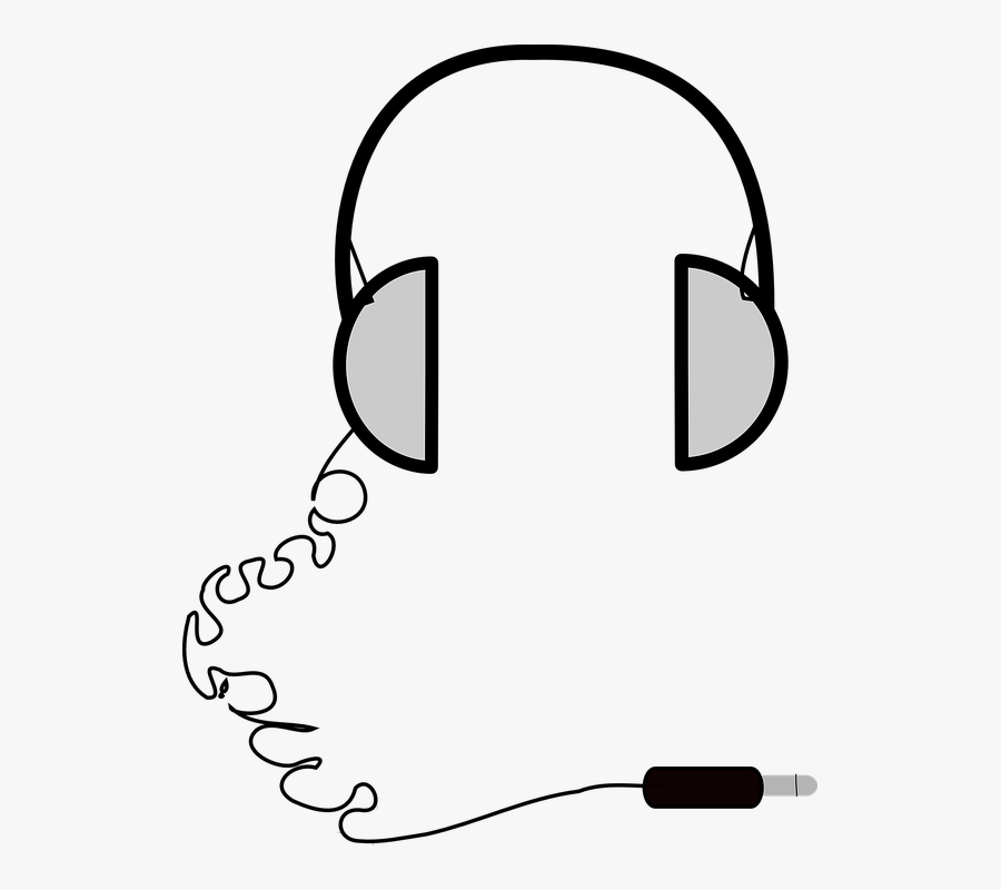 Headphones Listening Audio Jack Stereo Technology - Headphones Png, Transparent Clipart