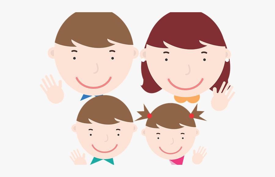 Gambar Kartun Keluarga Ayah Ibu Anak, Transparent Clipart