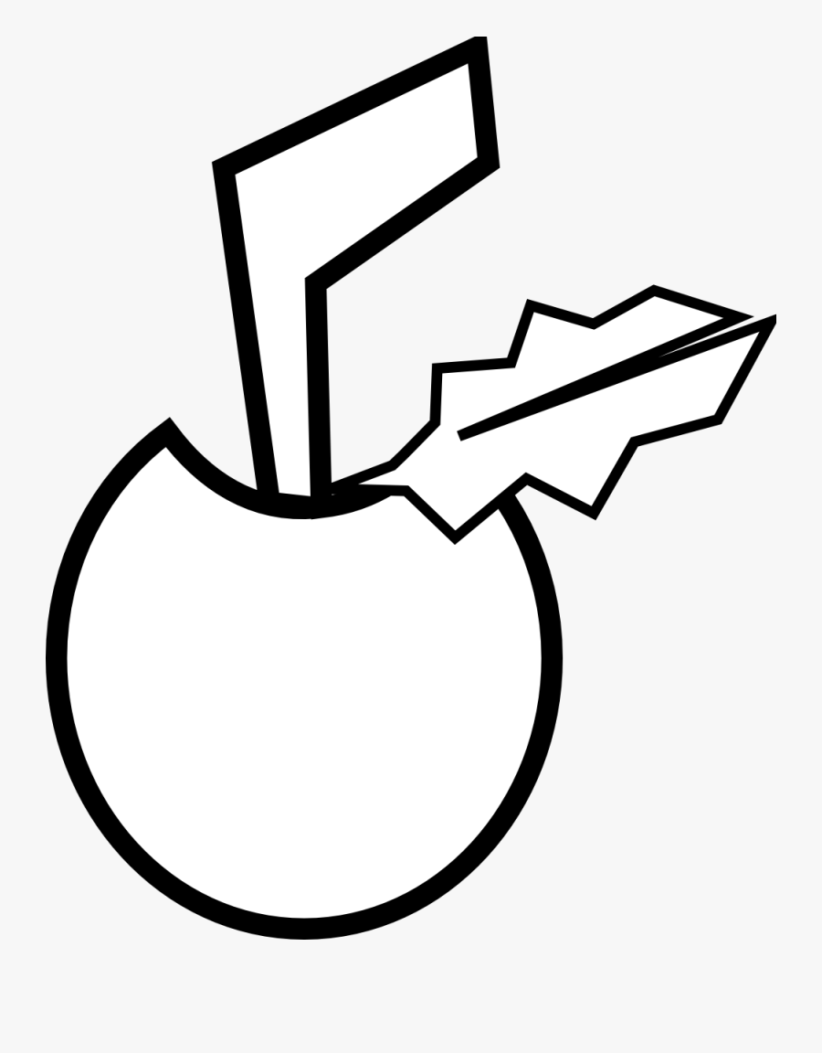 Milker Black Apple Black White Line Art 555px - Coloring Book, Transparent Clipart