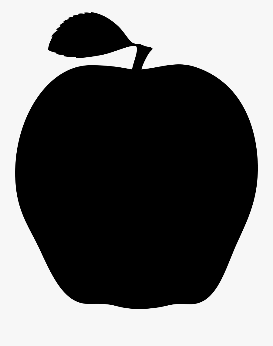 Transparent Apple Silhouette Png - Black Apple Clip Art, Transparent Clipart