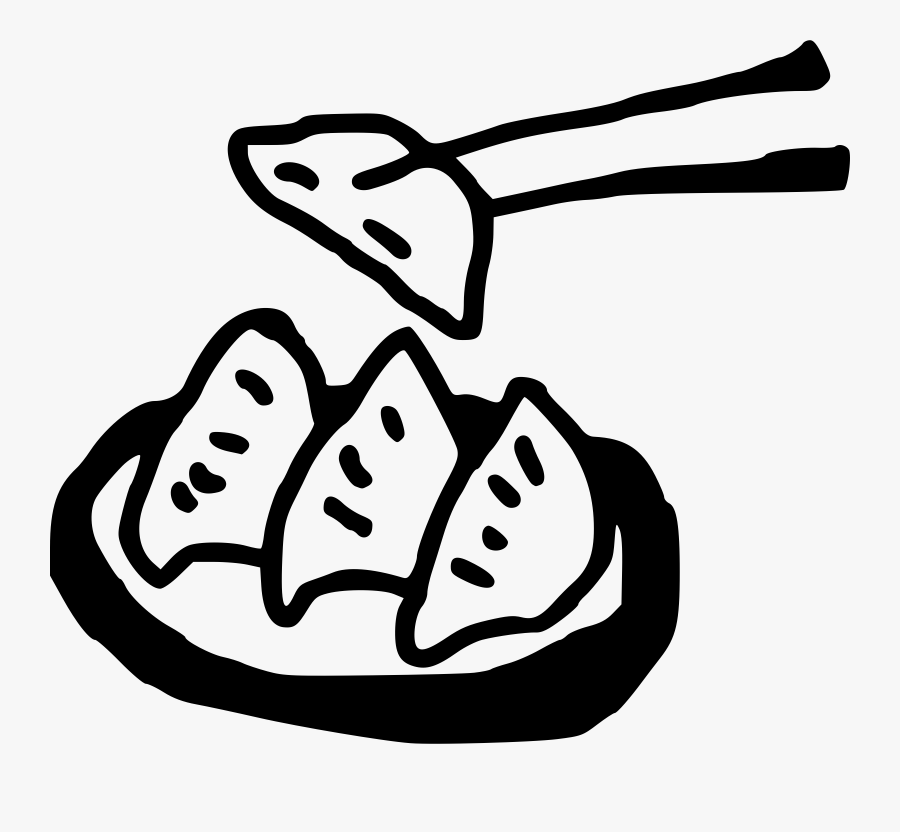 Transparent Apple Clipart Black And White - Dumpling Clipart Black And ...