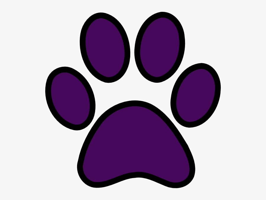 Dog Paw Prints Clip Art Clipartandscrap - Purple Paw Print Png, Transparent Clipart