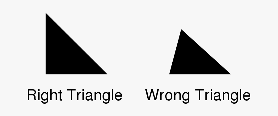 Right And Wrong Triangles - Right Triangle Wrong Triangle, Transparent Clipart