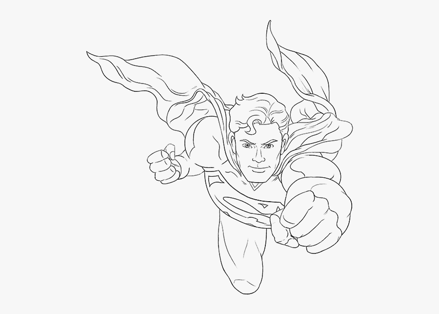 How To Draw Superman - Super Man Draw Png, Transparent Clipart
