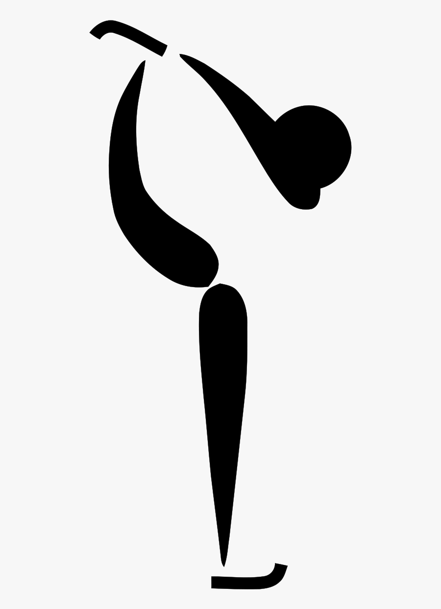 Figure Skating Pictogram, Transparent Clipart