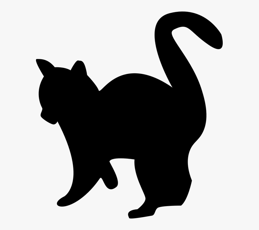 Kitten, Silhouette, Cat, Black, White, Pet - Siluet Anak Kucing, Transparent Clipart