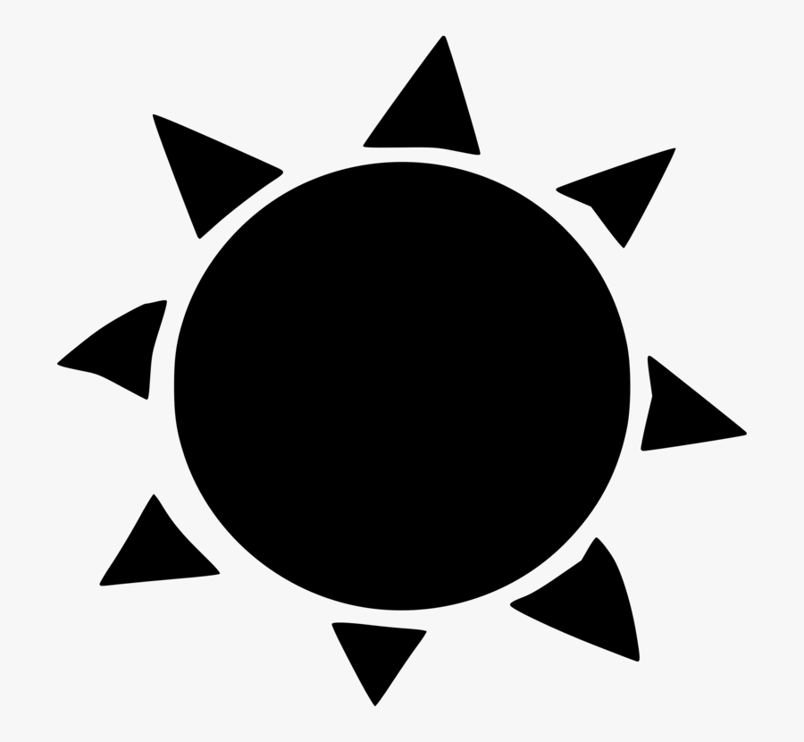 Silhouette,monochrome Photography,small To Medium Sized - Transparent Sun Icon, Transparent Clipart