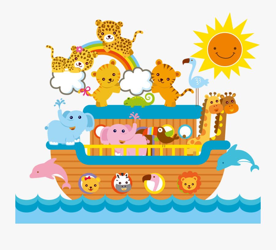 Cute Noah's Ark Cartoon, Transparent Clipart