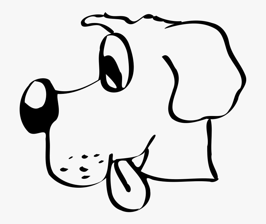 Cartoon Dog Head Side View, Transparent Clipart