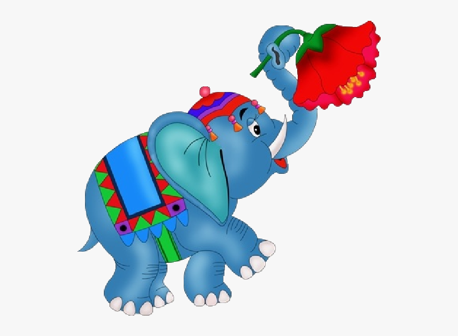 Elephant Clipart Peanut - Cartoon Animated Circus Elephant, Transparent Clipart