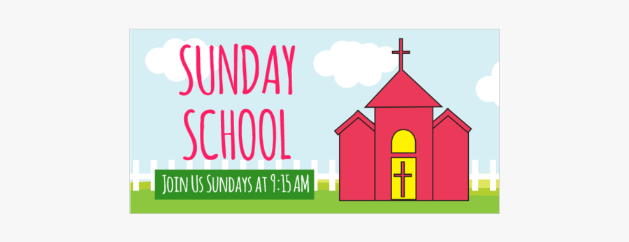 Banner Design For Sunday School, Transparent Clipart