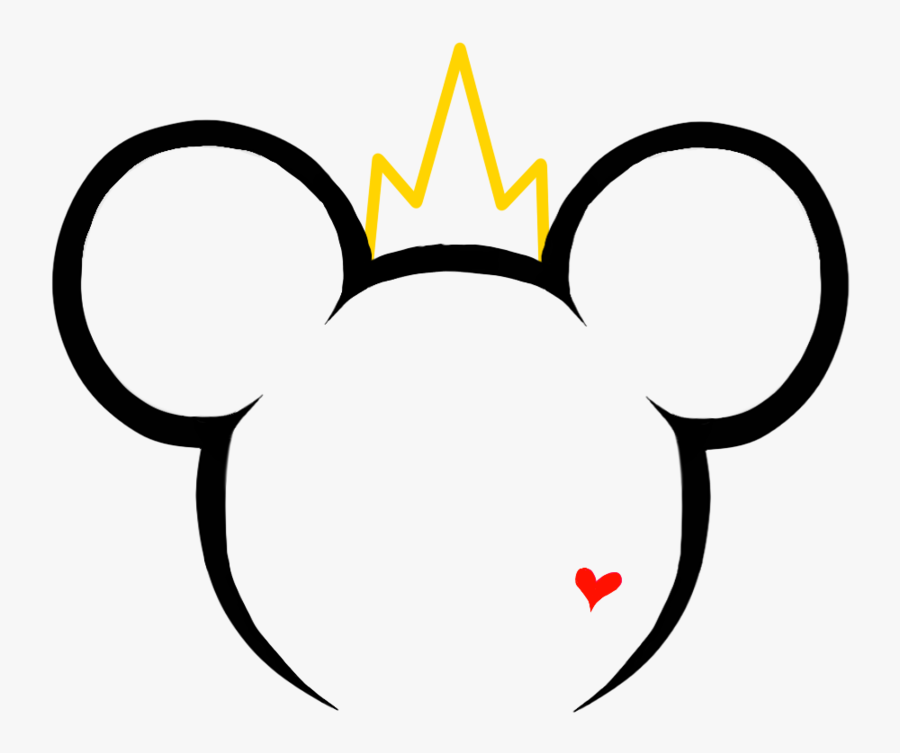 Mickey Mouse Minnie Mouse Tattoo Clip Art - Mickey Mouse Head With Crown, Transparent Clipart