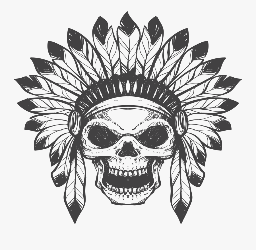 Skull Tattoo Png, Transparent Clipart