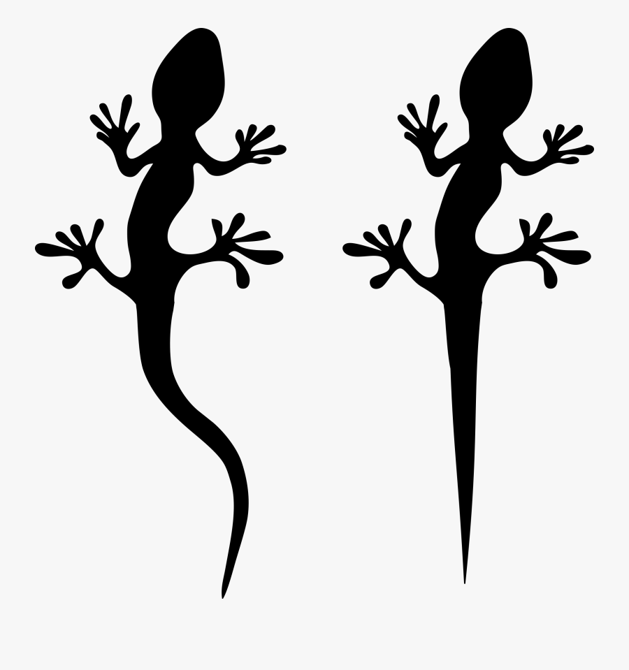 Snake - Clipart - Black - And - White - Lizard Silhouette, Transparent Clipart