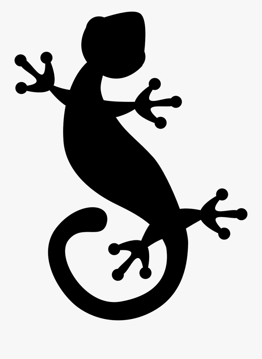 Lizard Silhouette Clip Art - Lizard Clipart Black, Transparent Clipart