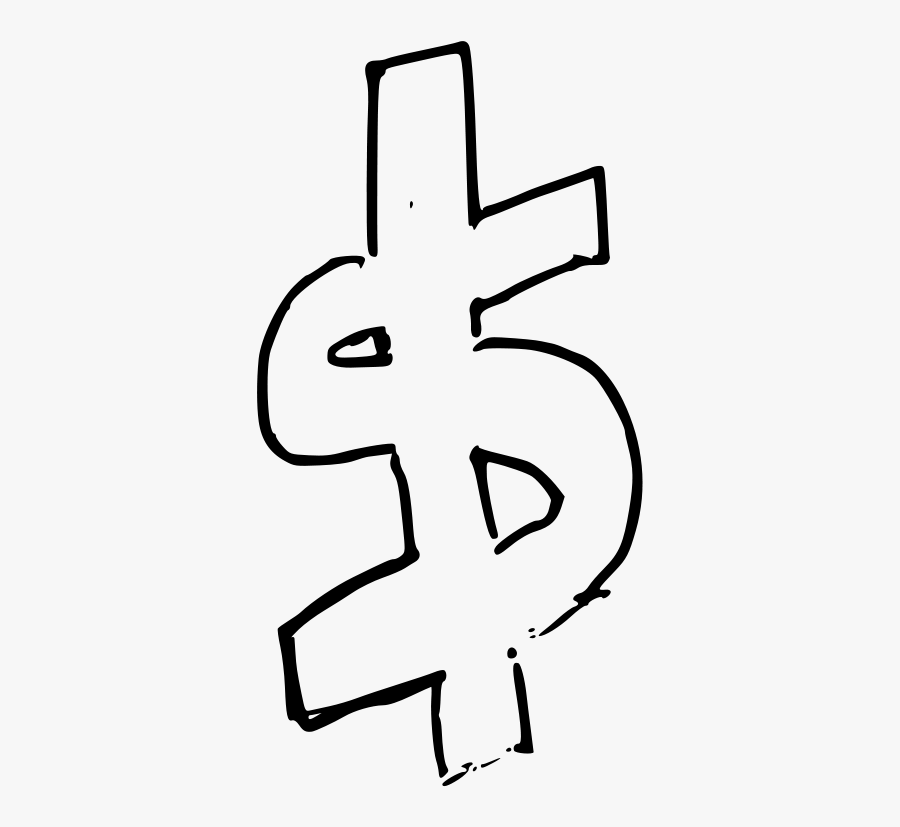 Cash Clipart - Dollar Sign Drawing Png, Transparent Clipart