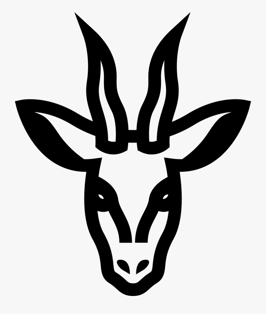 Deer Head Frontal Outline - Deer Outline Png Head, Transparent Clipart