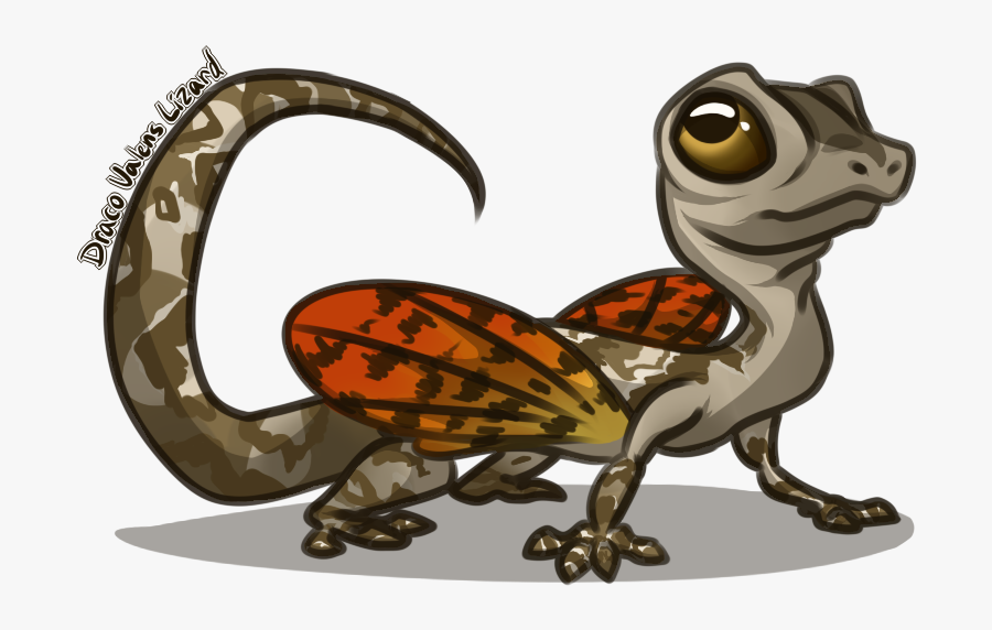 Draco Volans Lizard By Charizardsparks - Draco Lizard Png, Transparent Clipart