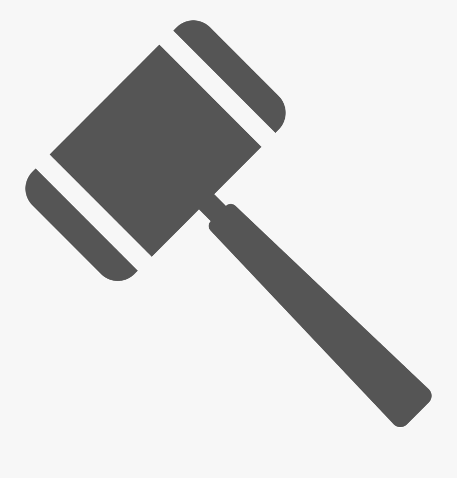 Gavel - Richter Symbol, Transparent Clipart