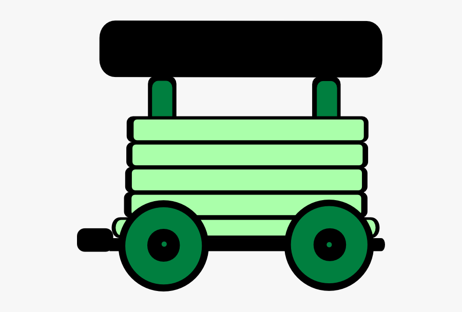 Loco Train Carriage Green Clip Art At Clker - Train Carriage Clipart, Transparent Clipart