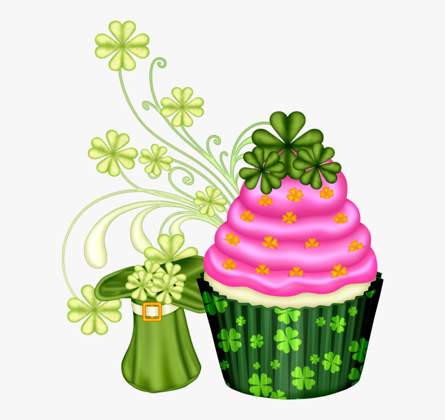 St Patricks Day Bake Sale - St Patricks Day Clip Art Cupcake, Transparent Clipart