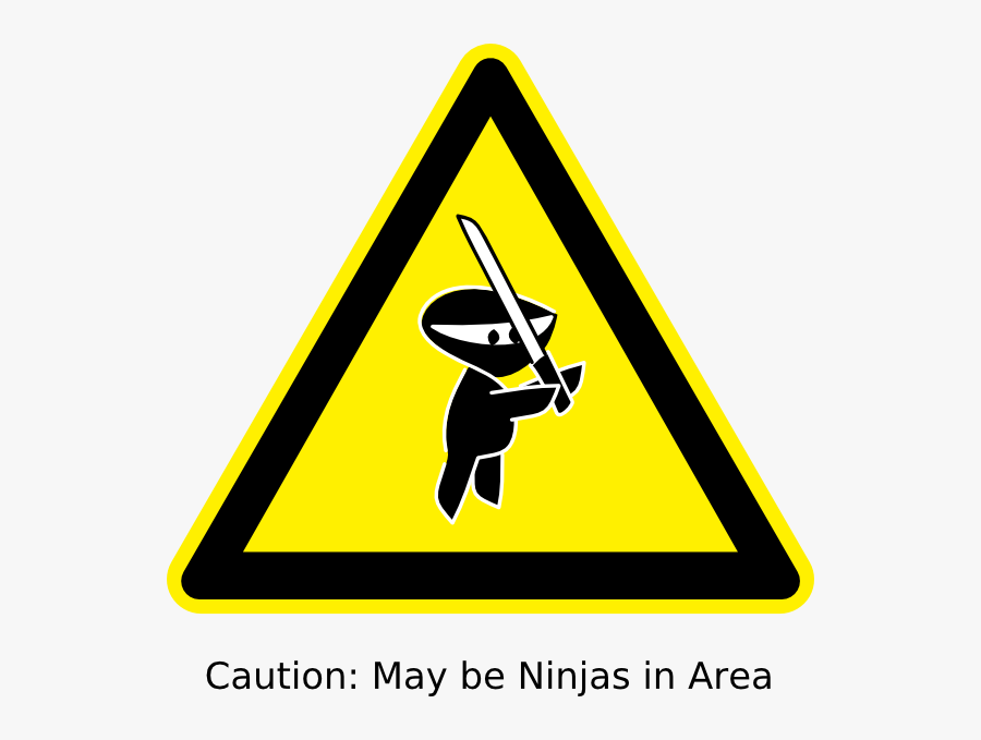 Free Vector Ninja Sign Clip Art - Danger Of Death Sign, Transparent Clipart