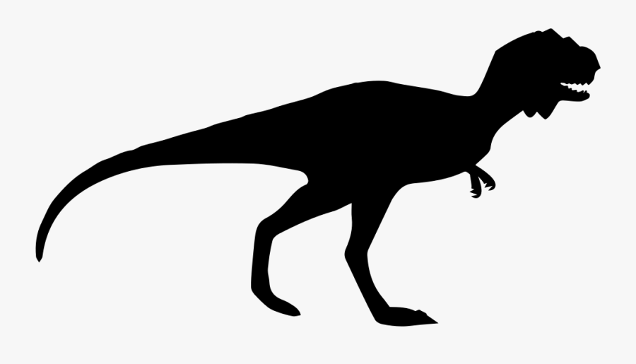 Clipart Dinosaur Silhouette - Velociraptor Black And White, Transparent Clipart