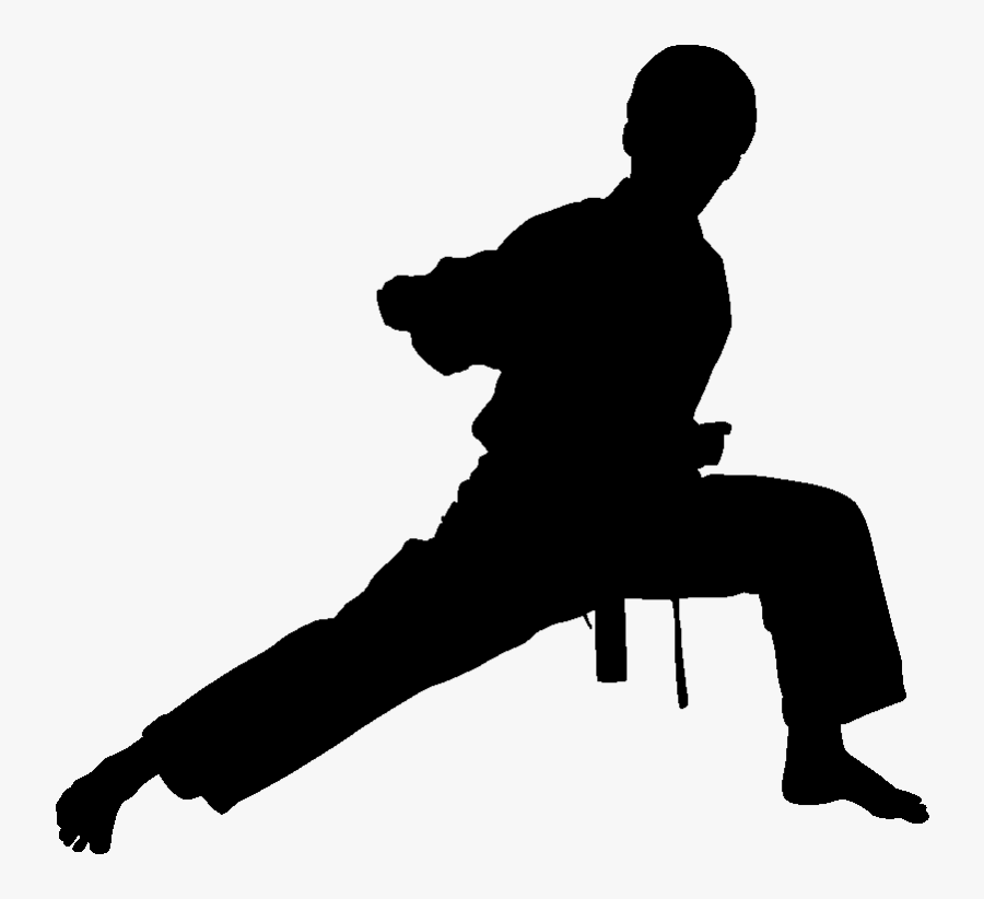 Chinese Martial Arts Karate Wall Decal Taekwondo - Martial Arts Silhouette Png, Transparent Clipart