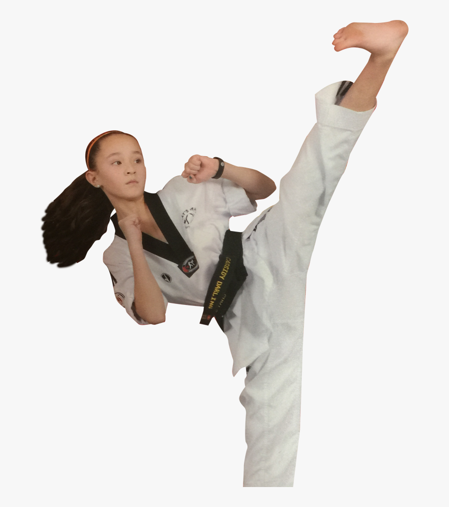Transparent Taekwondo Png - Martial Arts Girl, Transparent Clipart