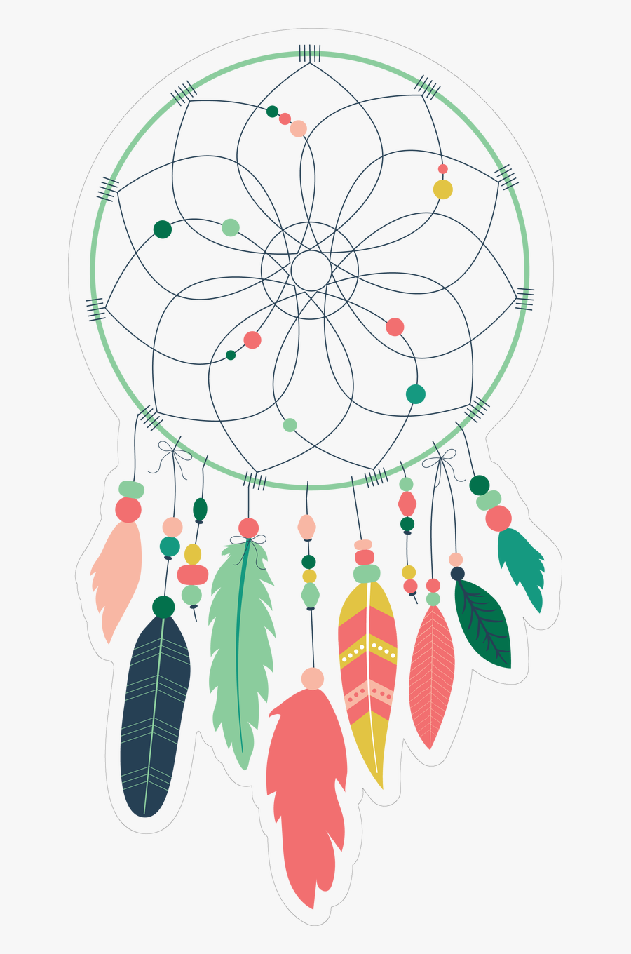 Transparent Dream Catcher Clipart - Dream Catcher Picture To Print, Transparent Clipart