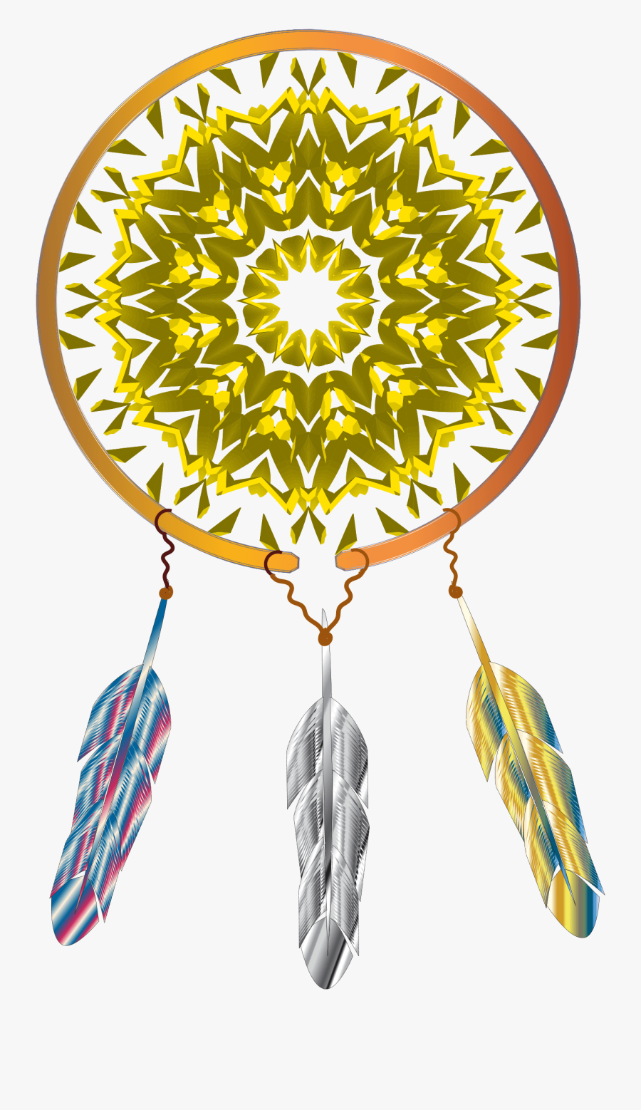 Transparent Dream Catcher Clipart - Dream Catcher Yellow Transparent Background, Transparent Clipart