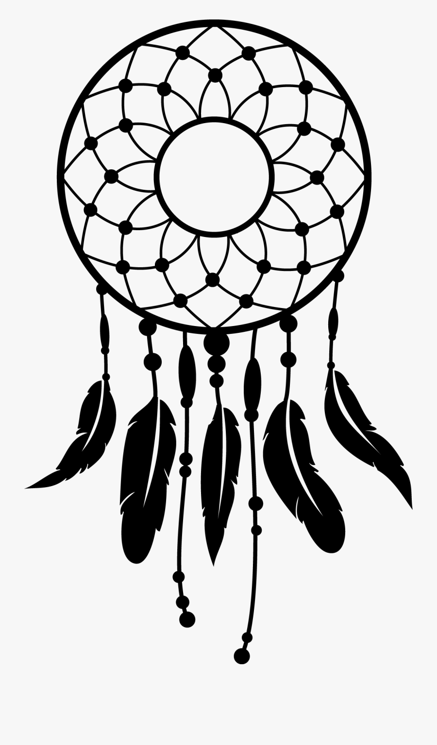 Dream Catchers Decal - Simple Dream Catcher Vector, Transparent Clipart