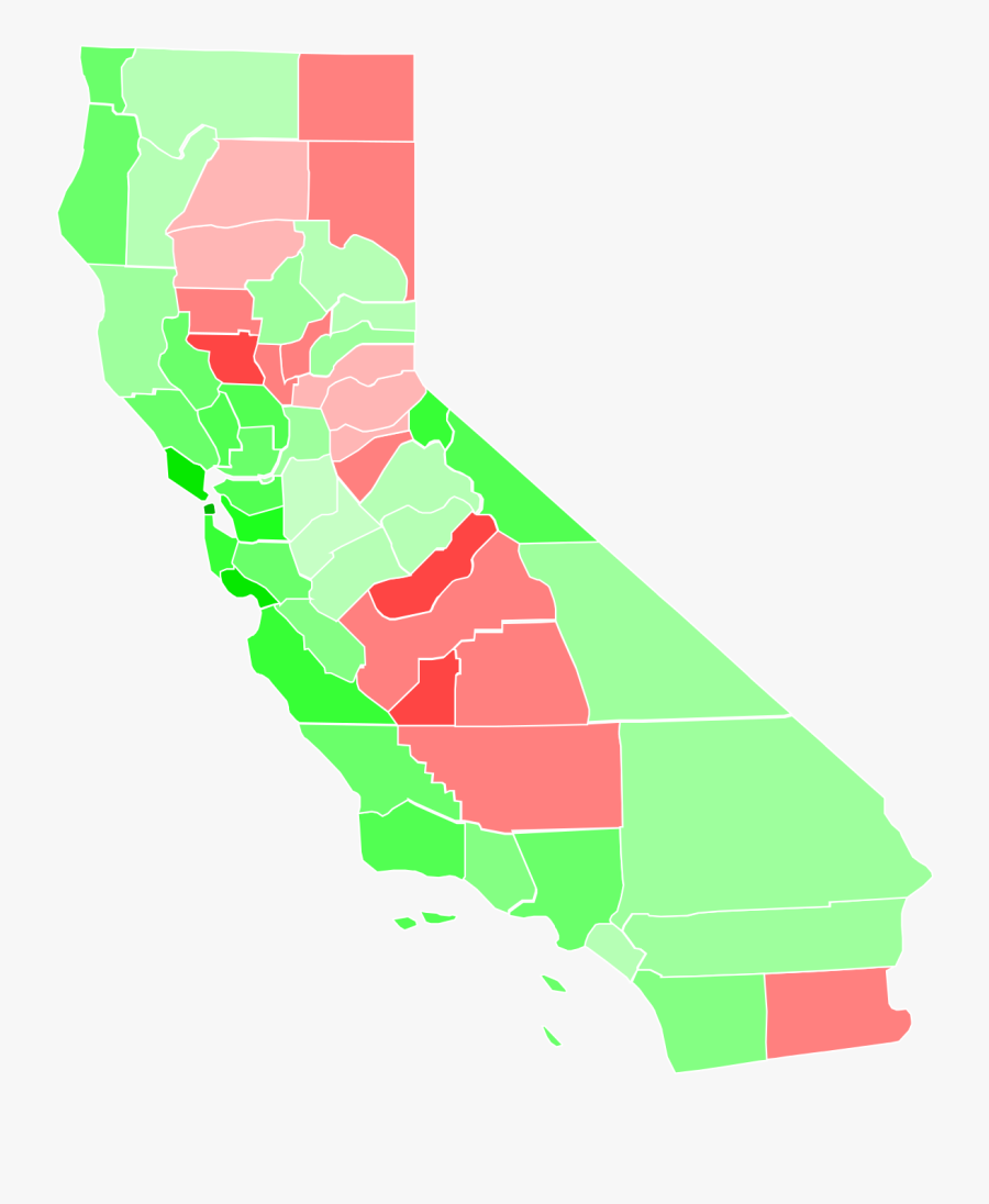California Midterm Election Results Clipart , Png Download - California Governor Election Map, Transparent Clipart