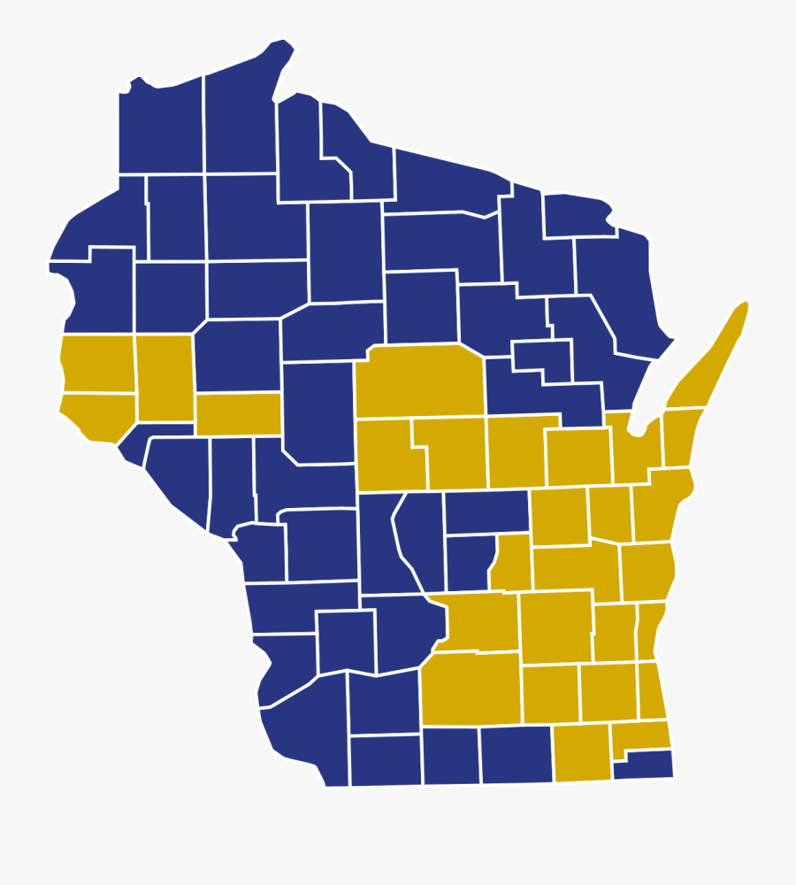 Wisconsin 2016 Election Results By County Clipart , - 2016 Presidential Election Map Wisconsin, Transparent Clipart