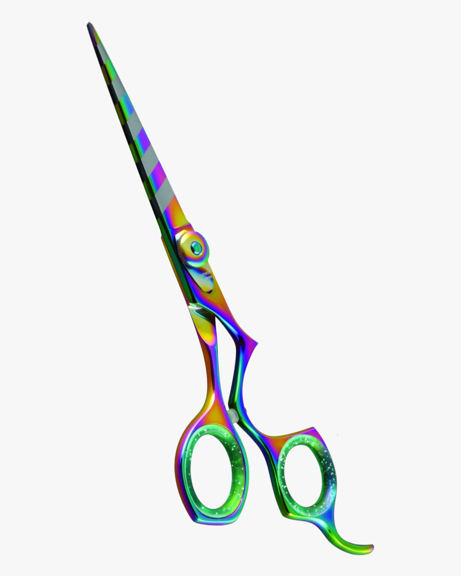 Download Professional Samurai Rainbow Titanium Steel Razor Edge - Multi Color Scissors Png , Free ...