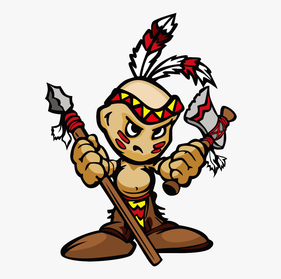 Clip Art Cartoon Warrior - Angry Native American Illustration, Transparent Clipart